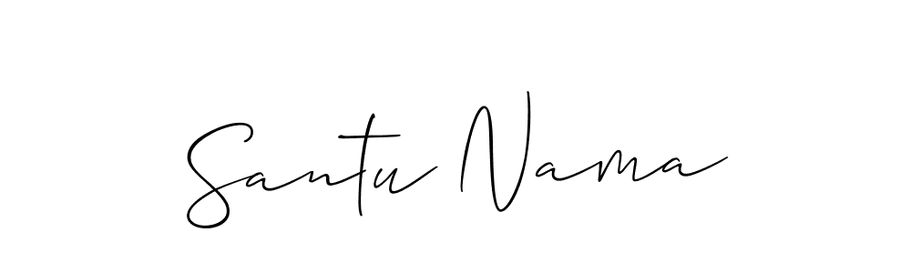 Use a signature maker to create a handwritten signature online. With this signature software, you can design (Allison_Script) your own signature for name Santu Nama. Santu Nama signature style 2 images and pictures png