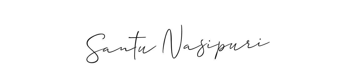 Santu Nasipuri stylish signature style. Best Handwritten Sign (Allison_Script) for my name. Handwritten Signature Collection Ideas for my name Santu Nasipuri. Santu Nasipuri signature style 2 images and pictures png