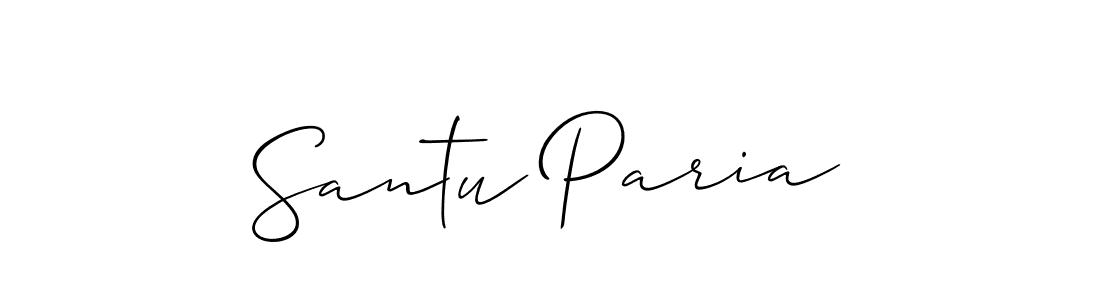 It looks lik you need a new signature style for name Santu Paria. Design unique handwritten (Allison_Script) signature with our free signature maker in just a few clicks. Santu Paria signature style 2 images and pictures png