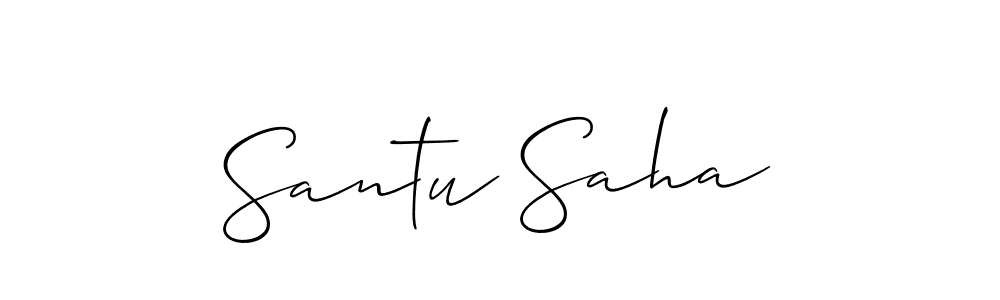 Santu Saha stylish signature style. Best Handwritten Sign (Allison_Script) for my name. Handwritten Signature Collection Ideas for my name Santu Saha. Santu Saha signature style 2 images and pictures png