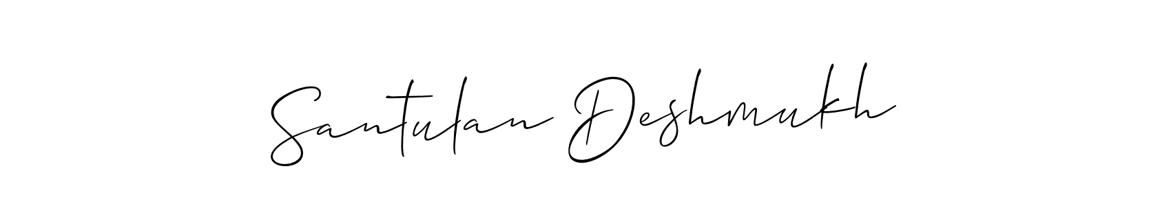 This is the best signature style for the Santulan Deshmukh name. Also you like these signature font (Allison_Script). Mix name signature. Santulan Deshmukh signature style 2 images and pictures png