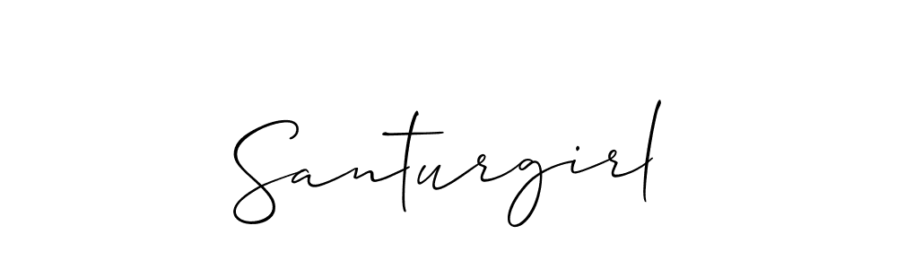 Make a beautiful signature design for name Santurgirl. With this signature (Allison_Script) style, you can create a handwritten signature for free. Santurgirl signature style 2 images and pictures png