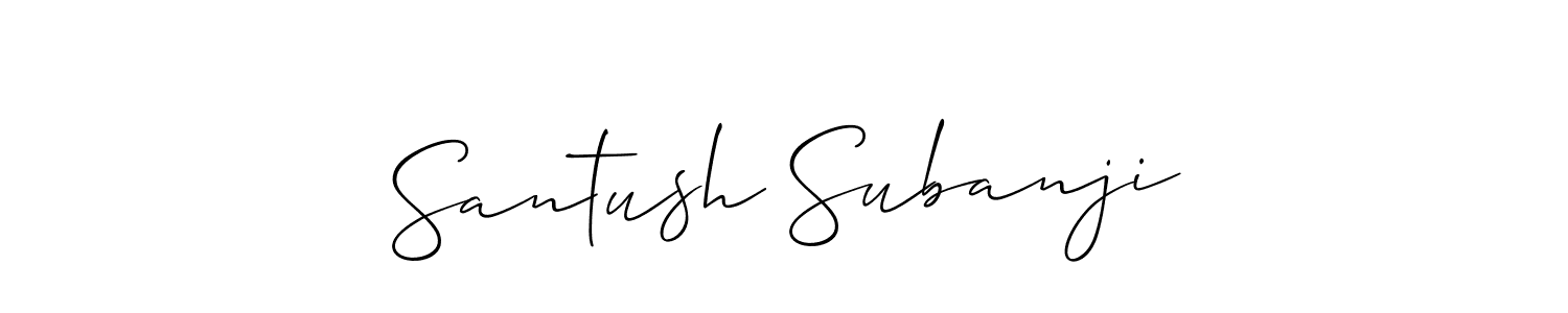 Similarly Allison_Script is the best handwritten signature design. Signature creator online .You can use it as an online autograph creator for name Santush Subanji. Santush Subanji signature style 2 images and pictures png