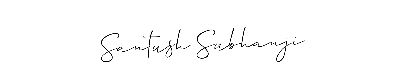 Design your own signature with our free online signature maker. With this signature software, you can create a handwritten (Allison_Script) signature for name Santush Subhanji. Santush Subhanji signature style 2 images and pictures png