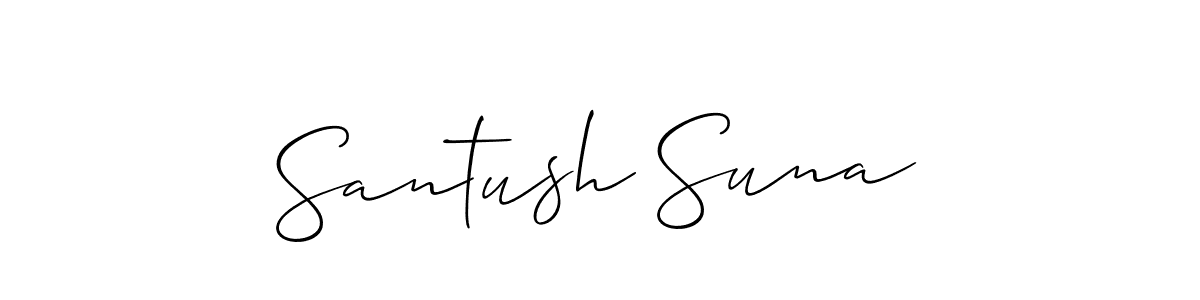 Similarly Allison_Script is the best handwritten signature design. Signature creator online .You can use it as an online autograph creator for name Santush Suna. Santush Suna signature style 2 images and pictures png