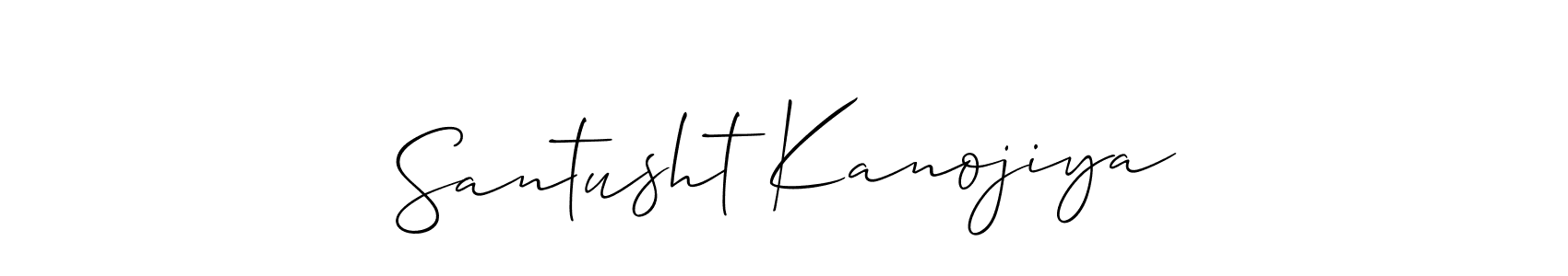 You should practise on your own different ways (Allison_Script) to write your name (Santusht Kanojiya) in signature. don't let someone else do it for you. Santusht Kanojiya signature style 2 images and pictures png