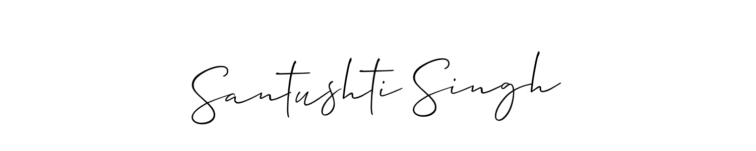 Santushti Singh stylish signature style. Best Handwritten Sign (Allison_Script) for my name. Handwritten Signature Collection Ideas for my name Santushti Singh. Santushti Singh signature style 2 images and pictures png