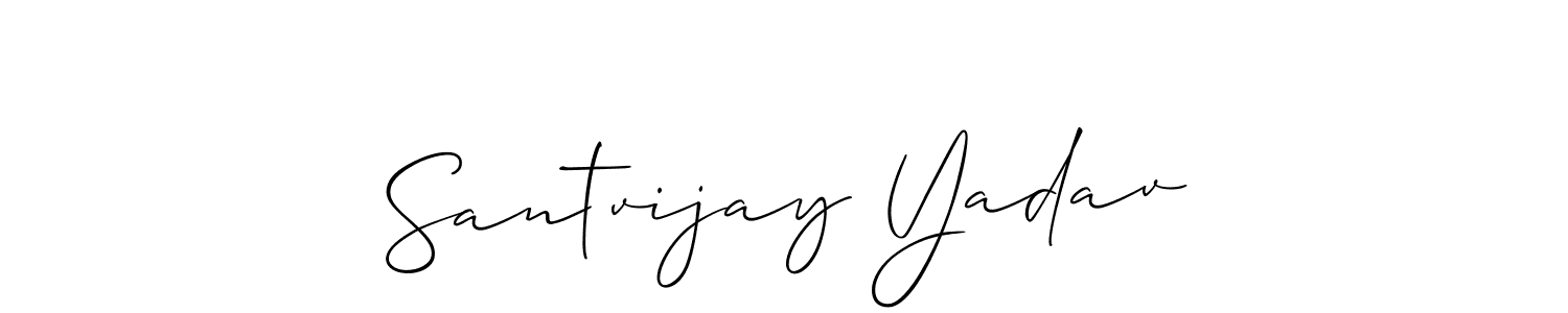 How to make Santvijay Yadav signature? Allison_Script is a professional autograph style. Create handwritten signature for Santvijay Yadav name. Santvijay Yadav signature style 2 images and pictures png