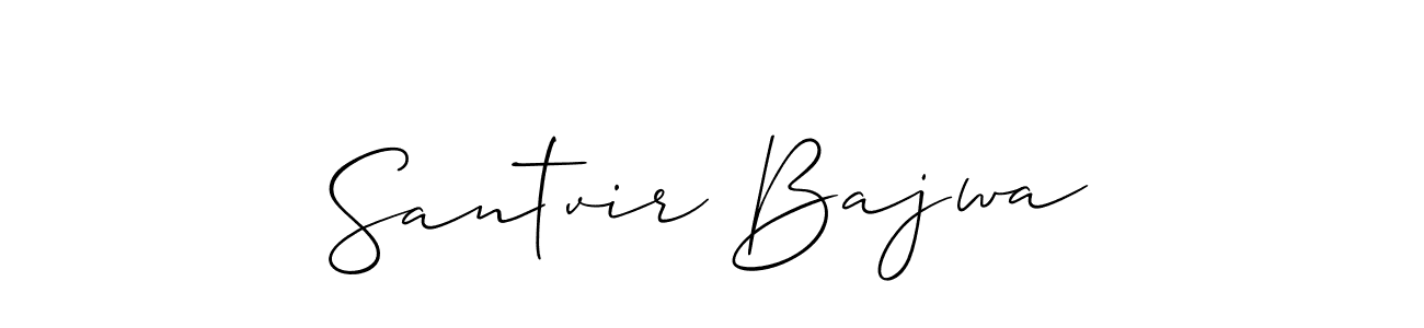 Similarly Allison_Script is the best handwritten signature design. Signature creator online .You can use it as an online autograph creator for name Santvir Bajwa. Santvir Bajwa signature style 2 images and pictures png