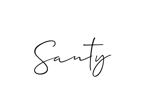 It looks lik you need a new signature style for name Santy. Design unique handwritten (Allison_Script) signature with our free signature maker in just a few clicks. Santy signature style 2 images and pictures png