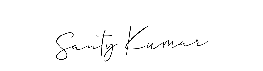 Create a beautiful signature design for name Santy Kumar. With this signature (Allison_Script) fonts, you can make a handwritten signature for free. Santy Kumar signature style 2 images and pictures png