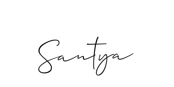 How to make Santya name signature. Use Allison_Script style for creating short signs online. This is the latest handwritten sign. Santya signature style 2 images and pictures png