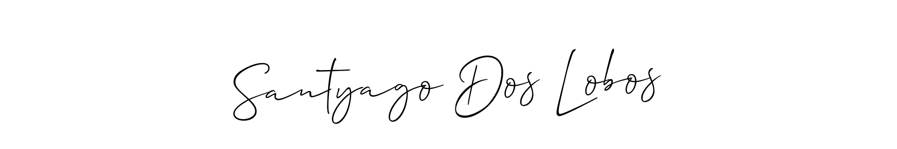 Make a beautiful signature design for name Santyago Dos Lobos. With this signature (Allison_Script) style, you can create a handwritten signature for free. Santyago Dos Lobos signature style 2 images and pictures png