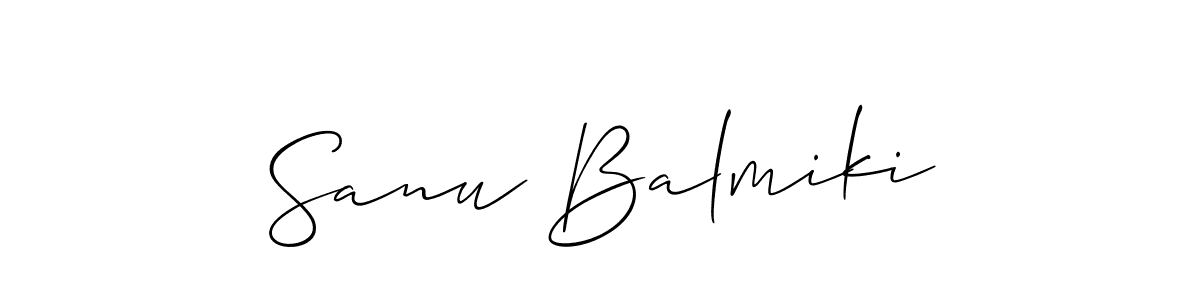 Make a short Sanu Balmiki signature style. Manage your documents anywhere anytime using Allison_Script. Create and add eSignatures, submit forms, share and send files easily. Sanu Balmiki signature style 2 images and pictures png