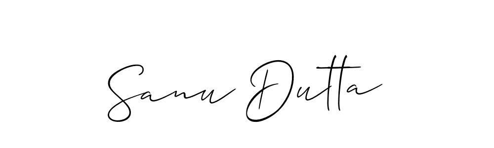 How to make Sanu Dutta signature? Allison_Script is a professional autograph style. Create handwritten signature for Sanu Dutta name. Sanu Dutta signature style 2 images and pictures png