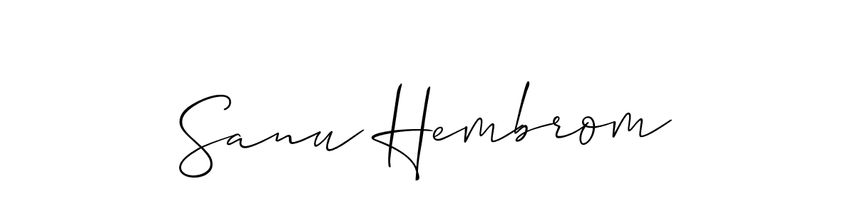 Best and Professional Signature Style for Sanu Hembrom. Allison_Script Best Signature Style Collection. Sanu Hembrom signature style 2 images and pictures png