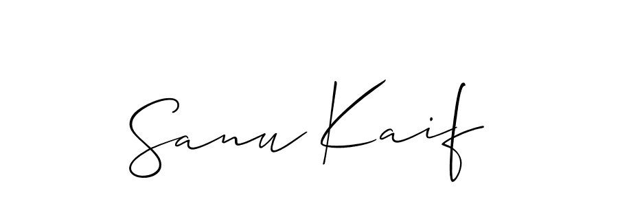 You should practise on your own different ways (Allison_Script) to write your name (Sanu Kaif) in signature. don't let someone else do it for you. Sanu Kaif signature style 2 images and pictures png