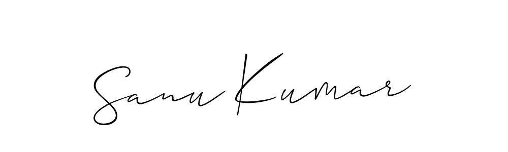 Design your own signature with our free online signature maker. With this signature software, you can create a handwritten (Allison_Script) signature for name Sanu Kumar. Sanu Kumar signature style 2 images and pictures png