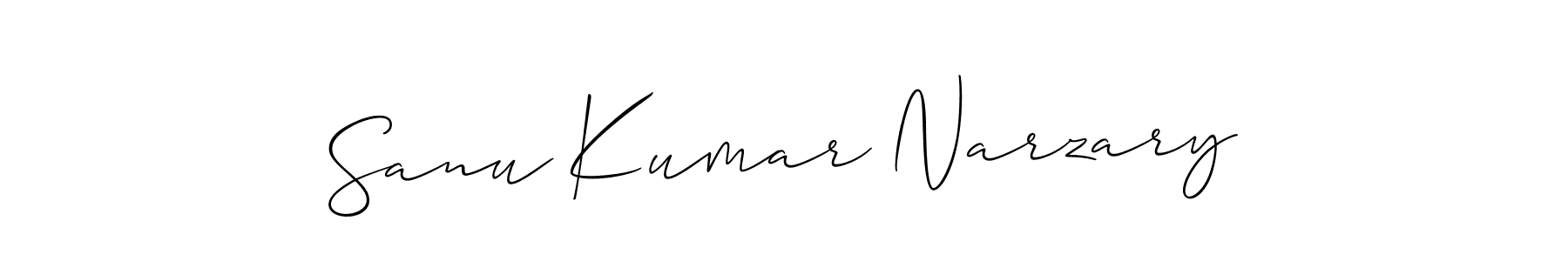 Create a beautiful signature design for name Sanu Kumar Narzary. With this signature (Allison_Script) fonts, you can make a handwritten signature for free. Sanu Kumar Narzary signature style 2 images and pictures png