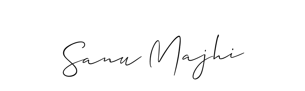 Allison_Script is a professional signature style that is perfect for those who want to add a touch of class to their signature. It is also a great choice for those who want to make their signature more unique. Get Sanu Majhi name to fancy signature for free. Sanu Majhi signature style 2 images and pictures png