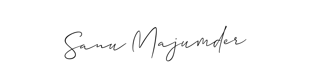 Make a short Sanu Majumder signature style. Manage your documents anywhere anytime using Allison_Script. Create and add eSignatures, submit forms, share and send files easily. Sanu Majumder signature style 2 images and pictures png