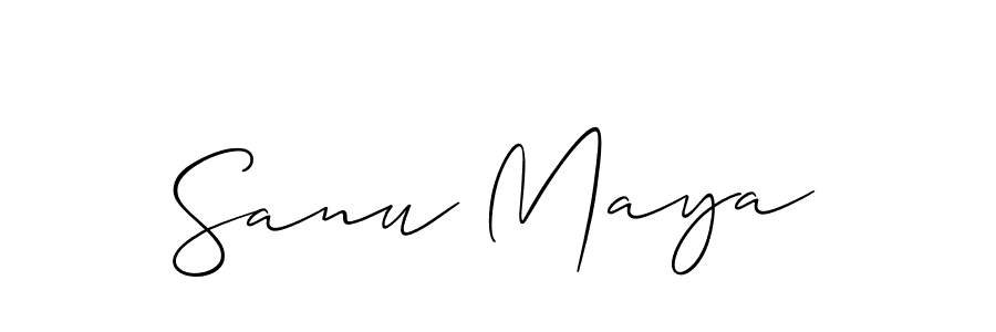 Once you've used our free online signature maker to create your best signature Allison_Script style, it's time to enjoy all of the benefits that Sanu Maya name signing documents. Sanu Maya signature style 2 images and pictures png