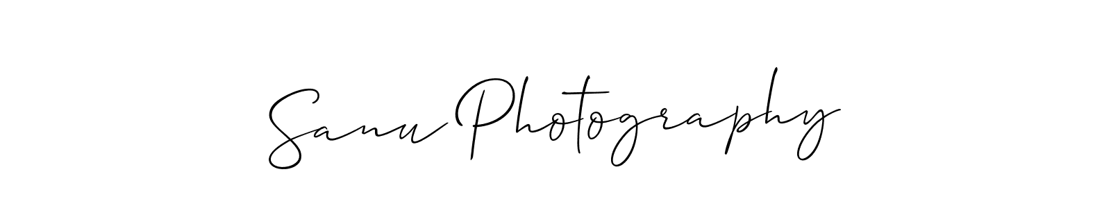 Design your own signature with our free online signature maker. With this signature software, you can create a handwritten (Allison_Script) signature for name Sanu Photography. Sanu Photography signature style 2 images and pictures png