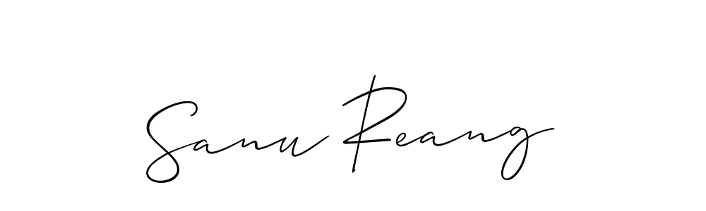 Also we have Sanu Reang name is the best signature style. Create professional handwritten signature collection using Allison_Script autograph style. Sanu Reang signature style 2 images and pictures png