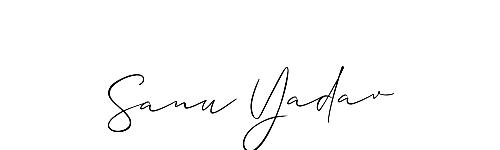 How to make Sanu Yadav signature? Allison_Script is a professional autograph style. Create handwritten signature for Sanu Yadav name. Sanu Yadav signature style 2 images and pictures png