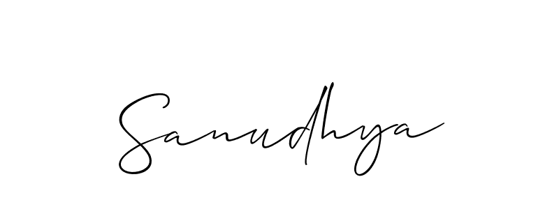Sanudhya stylish signature style. Best Handwritten Sign (Allison_Script) for my name. Handwritten Signature Collection Ideas for my name Sanudhya. Sanudhya signature style 2 images and pictures png