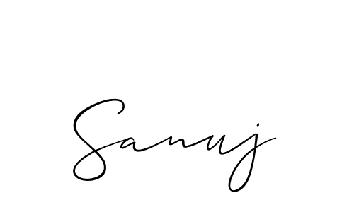 Make a short Sanuj signature style. Manage your documents anywhere anytime using Allison_Script. Create and add eSignatures, submit forms, share and send files easily. Sanuj signature style 2 images and pictures png