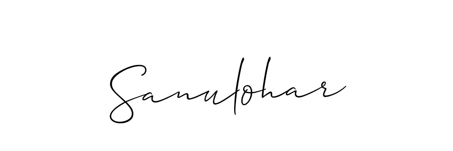 It looks lik you need a new signature style for name Sanulohar. Design unique handwritten (Allison_Script) signature with our free signature maker in just a few clicks. Sanulohar signature style 2 images and pictures png