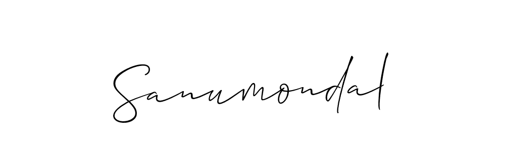 How to make Sanumondal signature? Allison_Script is a professional autograph style. Create handwritten signature for Sanumondal name. Sanumondal signature style 2 images and pictures png