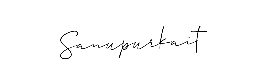 Also we have Sanupurkait name is the best signature style. Create professional handwritten signature collection using Allison_Script autograph style. Sanupurkait signature style 2 images and pictures png