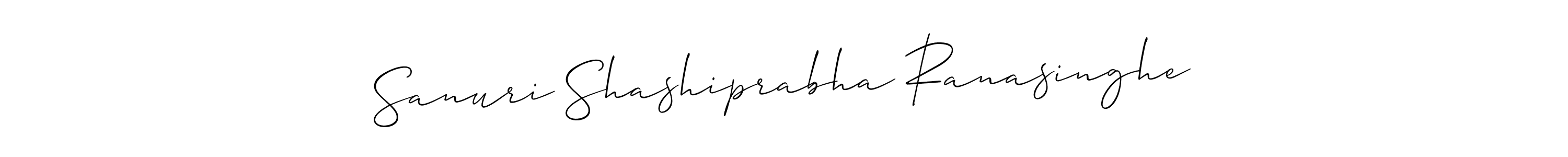 Use a signature maker to create a handwritten signature online. With this signature software, you can design (Allison_Script) your own signature for name Sanuri Shashiprabha Ranasinghe. Sanuri Shashiprabha Ranasinghe signature style 2 images and pictures png