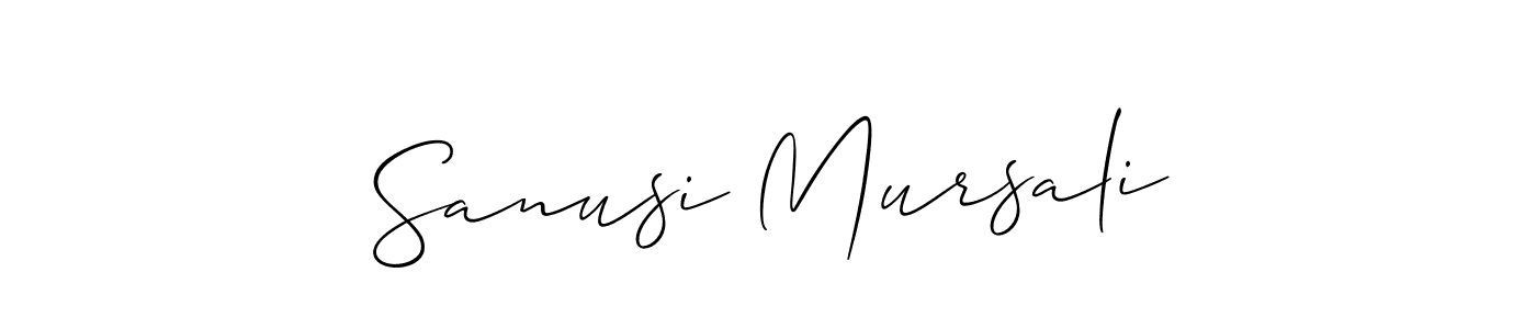 Also we have Sanusi Mursali name is the best signature style. Create professional handwritten signature collection using Allison_Script autograph style. Sanusi Mursali signature style 2 images and pictures png