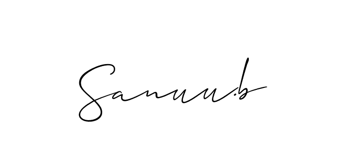 Best and Professional Signature Style for Sanuu.b. Allison_Script Best Signature Style Collection. Sanuu.b signature style 2 images and pictures png