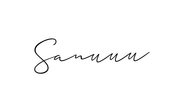 Make a short Sanuuu signature style. Manage your documents anywhere anytime using Allison_Script. Create and add eSignatures, submit forms, share and send files easily. Sanuuu signature style 2 images and pictures png