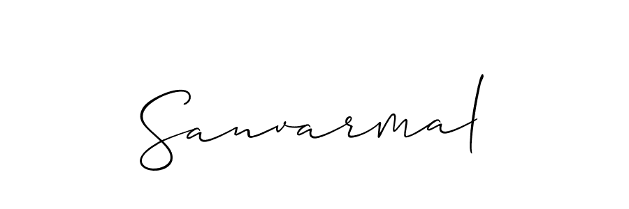 Make a beautiful signature design for name Sanvarmal. With this signature (Allison_Script) style, you can create a handwritten signature for free. Sanvarmal signature style 2 images and pictures png
