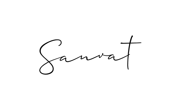 How to Draw Sanvat signature style? Allison_Script is a latest design signature styles for name Sanvat. Sanvat signature style 2 images and pictures png