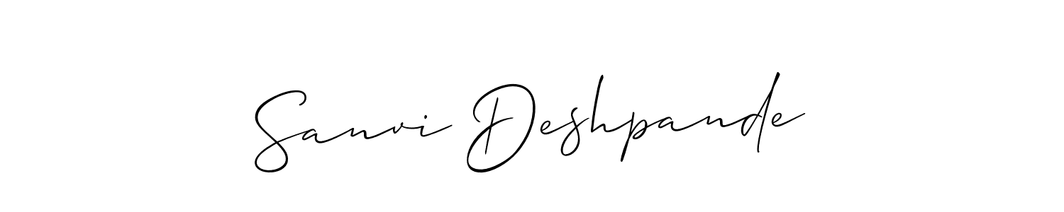 Sanvi Deshpande stylish signature style. Best Handwritten Sign (Allison_Script) for my name. Handwritten Signature Collection Ideas for my name Sanvi Deshpande. Sanvi Deshpande signature style 2 images and pictures png