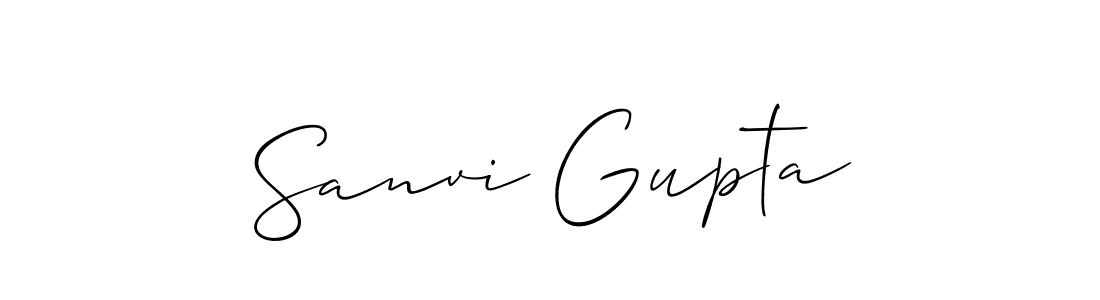 How to make Sanvi Gupta signature? Allison_Script is a professional autograph style. Create handwritten signature for Sanvi Gupta name. Sanvi Gupta signature style 2 images and pictures png