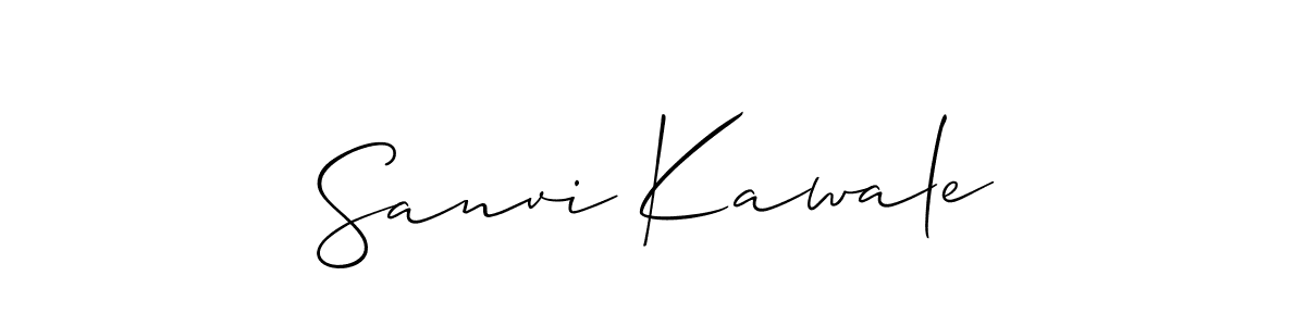 It looks lik you need a new signature style for name Sanvi Kawale. Design unique handwritten (Allison_Script) signature with our free signature maker in just a few clicks. Sanvi Kawale signature style 2 images and pictures png