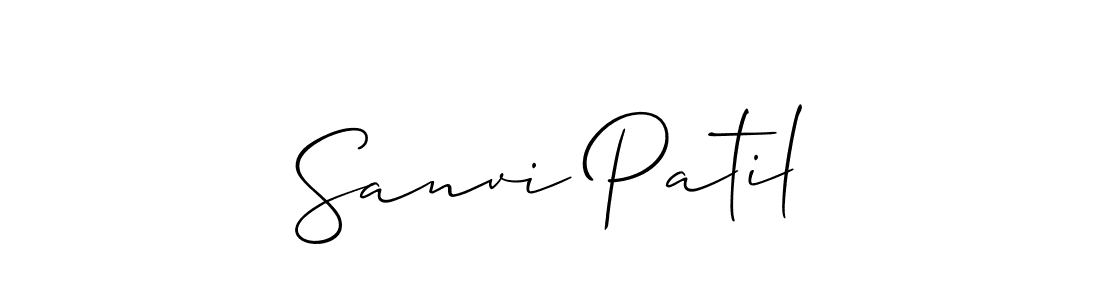 Make a beautiful signature design for name Sanvi Patil. With this signature (Allison_Script) style, you can create a handwritten signature for free. Sanvi Patil signature style 2 images and pictures png