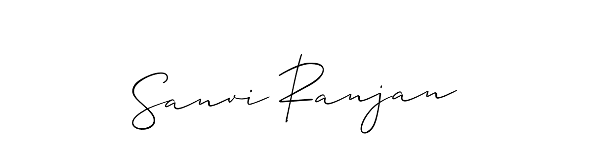 The best way (Allison_Script) to make a short signature is to pick only two or three words in your name. The name Sanvi Ranjan include a total of six letters. For converting this name. Sanvi Ranjan signature style 2 images and pictures png