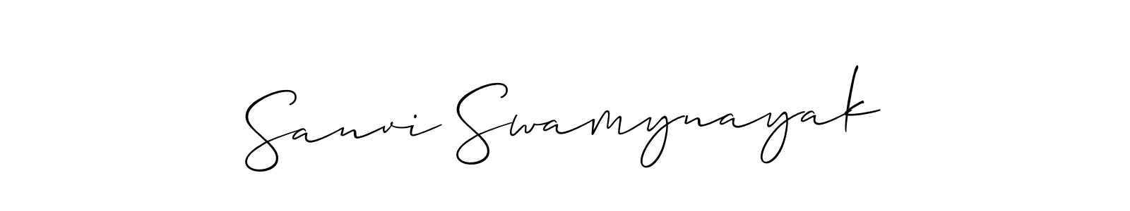 Make a short Sanvi Swamynayak signature style. Manage your documents anywhere anytime using Allison_Script. Create and add eSignatures, submit forms, share and send files easily. Sanvi Swamynayak signature style 2 images and pictures png