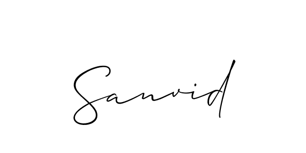 if you are searching for the best signature style for your name Sanvid. so please give up your signature search. here we have designed multiple signature styles  using Allison_Script. Sanvid signature style 2 images and pictures png