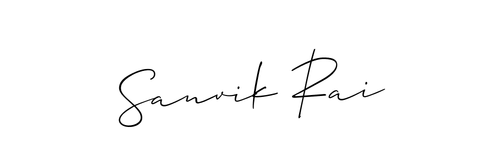 Allison_Script is a professional signature style that is perfect for those who want to add a touch of class to their signature. It is also a great choice for those who want to make their signature more unique. Get Sanvik Rai name to fancy signature for free. Sanvik Rai signature style 2 images and pictures png