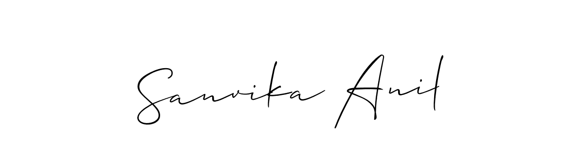 Also we have Sanvika Anil name is the best signature style. Create professional handwritten signature collection using Allison_Script autograph style. Sanvika Anil signature style 2 images and pictures png