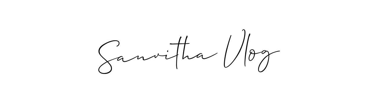 Best and Professional Signature Style for Sanvitha Vlog. Allison_Script Best Signature Style Collection. Sanvitha Vlog signature style 2 images and pictures png
